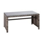 Gardeon 4 PCS Outdoor Sofa Set with Storage Cover Rattan Chair Furniture Grey - Image 3