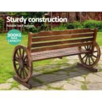 Gardeon Outdoor Garden Bench Wooden 3 Seat Wagon Chair Lounge Patio Furniture - Image 5