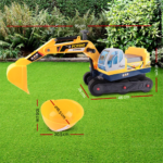 Keezi Kids Ride On Excavator - Yellow - Image 2