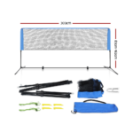 Everfit Portable Sports Net Stand Badminton Volleyball Tennis Soccer 3m 3ft Blue - Image 2