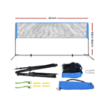 Everfit Portable Sports Net Stand Badminton Volleyball Tennis Soccer 4m 4ft Blue - Image 2