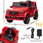 Kids Electric Ride On Car Mercedes-Benz Licensed AMG G63 Toy Cars Remote Red - Image 2