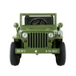 Rigo Kids Electric Ride On Car Jeep Military Off Road Toy Cars Remote 12V Olive - Image 3
