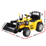Rigo Kids Ride On Bulldozer Digger Electric Car Yellow - Image 2