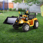 Rigo Kids Ride On Bulldozer Digger Electric Car Yellow - Image 10