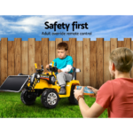 Rigo Kids Ride On Bulldozer Digger Electric Car Yellow - Image 13