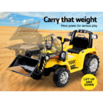 Rigo Kids Ride On Bulldozer Digger Electric Car Yellow - Image 4