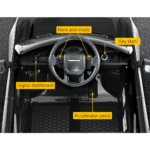 Kids Ride On Car Licensed Land Rover 12V Electric Car Toys Battery Remote Black - Image 11