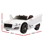 Bentley Kids Ride On Car Licensed Electric Toys 12V Battery Remote Cars White - Image 2