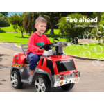 Rigo Kids Ride On Fire Truck Motorbike Motorcycle Car Red Grey - Image 13