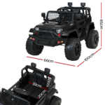 Rigo Kids Ride On Car Electric 12V Car Toys Jeep Battery Remote Control Black - Image 2