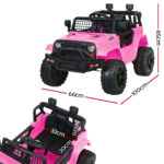 Rigo Kids Ride On Car Electric 12V Car Toys Jeep Battery Remote Control Pink - Image 2