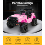 Rigo Kids Ride On Car Electric 12V Car Toys Jeep Battery Remote Control Pink - Image 13