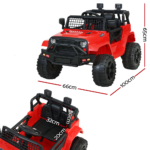Rigo Kids Ride On Car Electric 12V Car Toys Jeep Battery Remote Control Red - Image 2