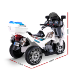 Rigo Kids Ride On Motorbike Motorcycle Car White - Image 2