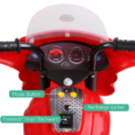 Rigo Kids Ride On Motorbike Motorcycle Car Red - Image 5