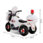 Rigo Kids Ride On Motorbike Motorcycle Car Toys White - Image 2
