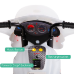 Rigo Kids Ride On Motorbike Motorcycle Car Toys White - Image 3