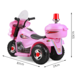 Rigo Kids Ride On Motorbike Motorcycle Car Pink - Image 2
