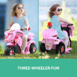 Rigo Kids Ride On Motorbike Motorcycle Car Pink - Image 3