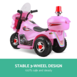 Rigo Kids Ride On Motorbike Motorcycle Car Pink - Image 4