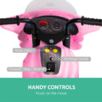 Rigo Kids Ride On Motorbike Motorcycle Car Pink - Image 6