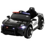 Rigo Kids Ride On Car Electric Patrol Police Cars Battery Powered Toys 12V Black - Image 7