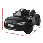 Kids Ride On Car Audi R8 Licensed Electric 12V Black - Image 2
