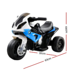 Kids Ride On Motorbike BMW Licensed S1000RR Motorcycle Car Blue - Image 2