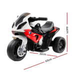 Kids Ride On Motorbike BMW Licensed S1000RR Motorcycle Car Red - Image 2