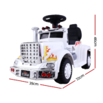 Ride On Cars Kids Electric Toys Car Battery Truck Childrens Motorbike Toy Rigo White - Image 2