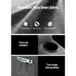 Artiss Recliner Chair Electric Massage Chair Fabric Lounge Sofa Heated Grey - Image 5