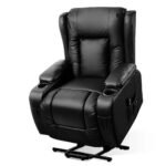 Artiss Recliner Chair Lift Assist Heated Massage Chair Leather Rukwa - Image 8