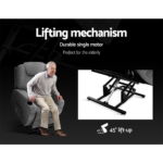 Artiss Electric Massage Chair Recliner Sofa Lift Motor Armchair Heating Fabric - Image 4