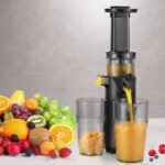 Devanti Slow Juicer Cold Press Fruit Juice Extractor 130W Black - Image 4