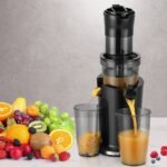 Devanti Slow Juicer Cold Press Fruit Juice Extractor 200W Black - Image 4
