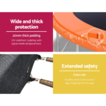 Everfit 16FT Trampoline Round Trampolines With Basketball Hoop Kids Present Gift Enclosure Safety Net Pad Outdoor Orange - Image 6