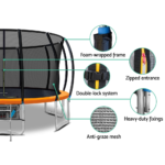 Everfit 16FT Trampoline Round Trampolines With Basketball Hoop Kids Present Gift Enclosure Safety Net Pad Outdoor Orange - Image 2