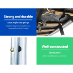 Everfit 8FT Trampoline Round Trampolines Kids Present Gift Enclosure Safety Net Pad Outdoor Orange - Image 4