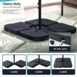 Instahut 3m Umbrella w/Base Outdoor Cantilever Beach Garden Patio Parasol Beige - Image 6