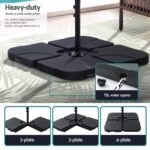 Instahut 3m Umbrella w/Base Outdoor Cantilever Beach Garden Patio Parasol Black - Image 6