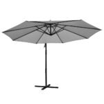 Instahut 3m Outdoor Umbrella Cantilever Beach Garden Patio Grey - Image 3
