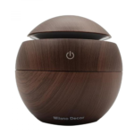 Milano Ultrasonic USB Diffuser with 10 Aroma Oils Humidifier LED Light 130ml - Dark Wood - Image 6