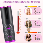 Hair Curler LCD Ceramic Cordless Auto Rotating Wireless Waver Curling Iron Salon - Image 4