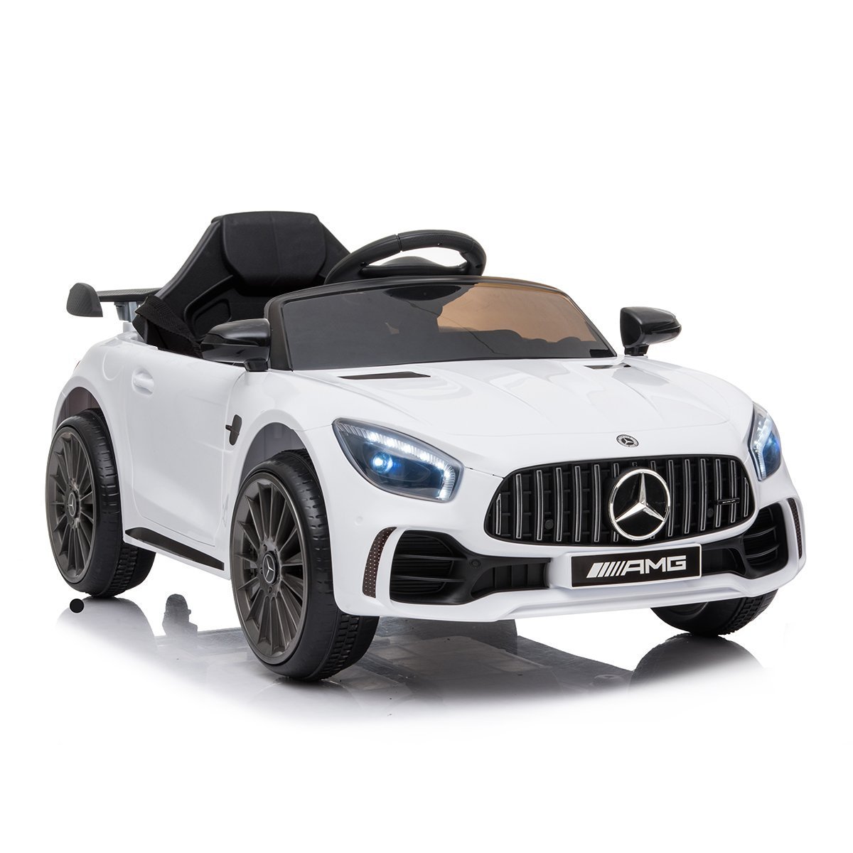 V240-CAR-GTR-WH-70555-00 Kahuna Mercedes Benz Licensed Kids Electric Ride On Car Remote Control - White - Image 1