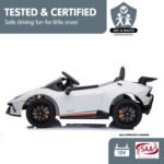 Kahuna Lamborghini Performante Kids Electric Ride On Car Remote Control by Kahuna - White - Image 8