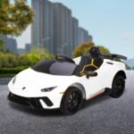 Kahuna Lamborghini Performante Kids Electric Ride On Car Remote Control by Kahuna - White - Image 9
