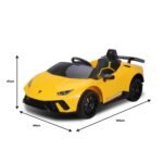 Kahuna Lamborghini Performante Kids Electric Ride On Car Remote Control - Yellow - Image 6