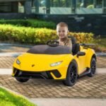 Kahuna Lamborghini Performante Kids Electric Ride On Car Remote Control - Yellow - Image 10