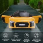 Kahuna R8 Spyder Audi Licensed Kids Electric Ride On Car Remote Control - Yellow - Image 3